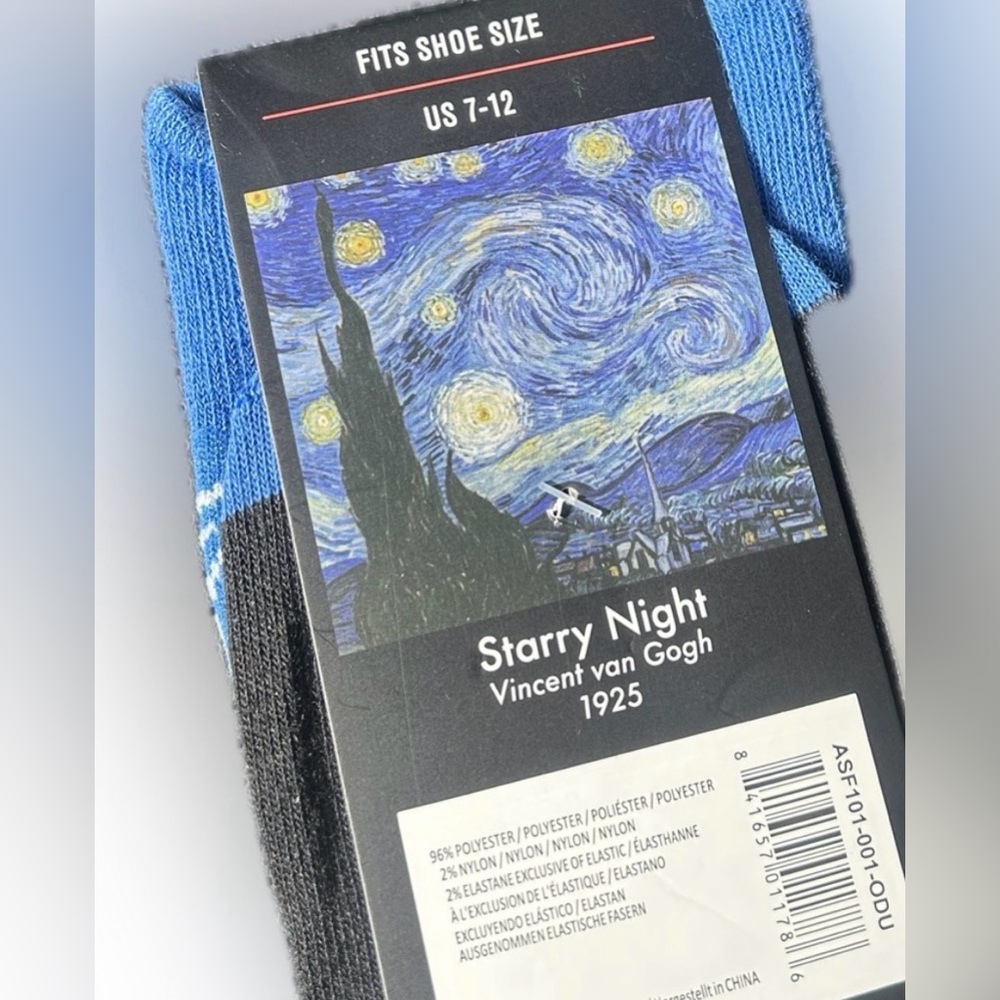 Artist Series Iconic Paintings Graphic Men’s Crew Sock Bundle | 4  Pairs | NWT - Picture 9 of 9